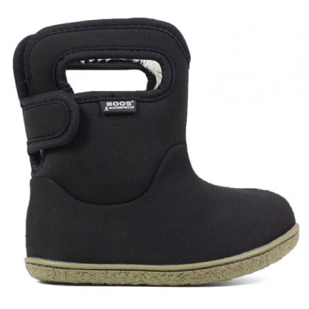 Size 8 Toddler Bogs Kids Black and Olive Snow Boots